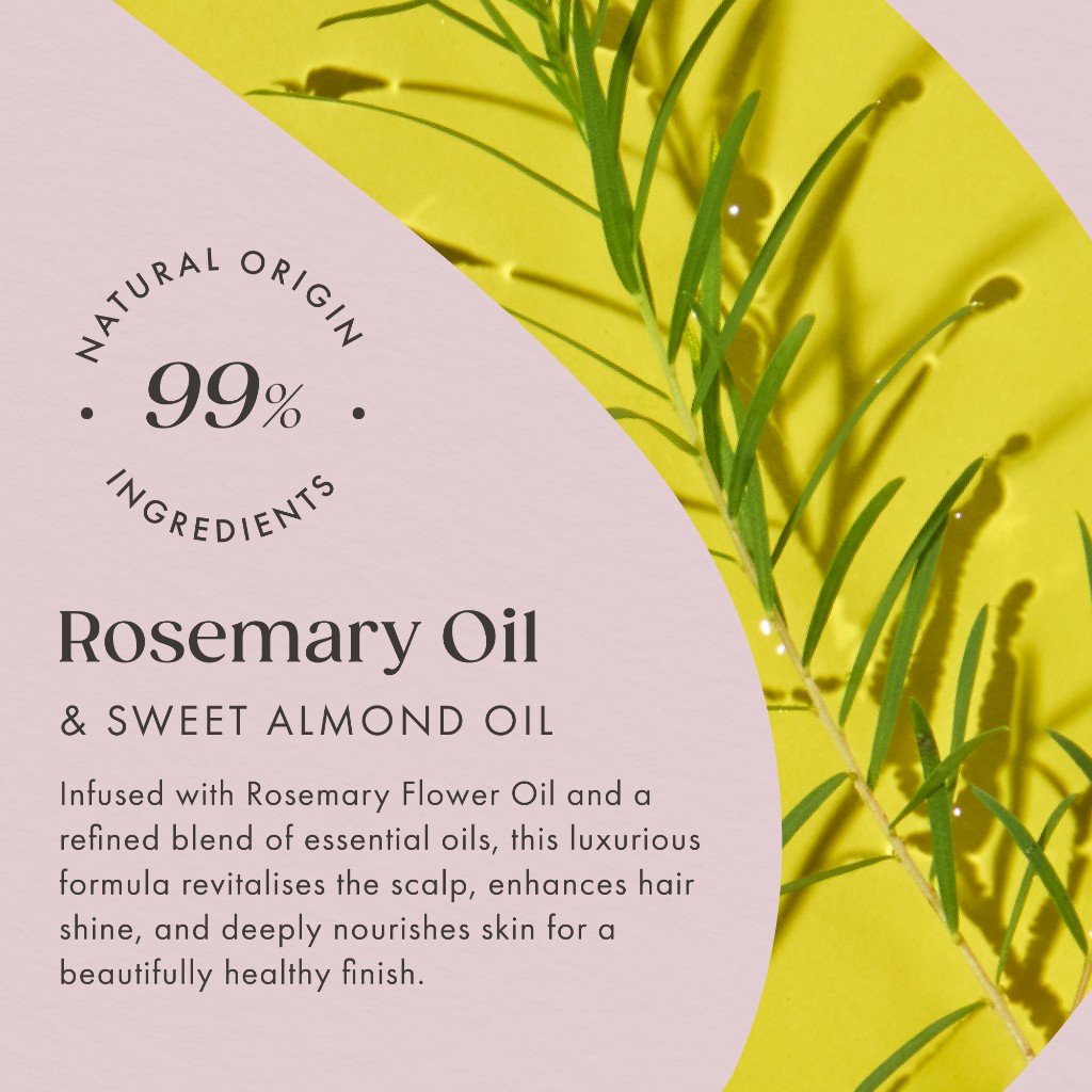 Amazon PDP graphic PT04 — key ingredients: rosemary oil, vitamin E and sweet almond oil